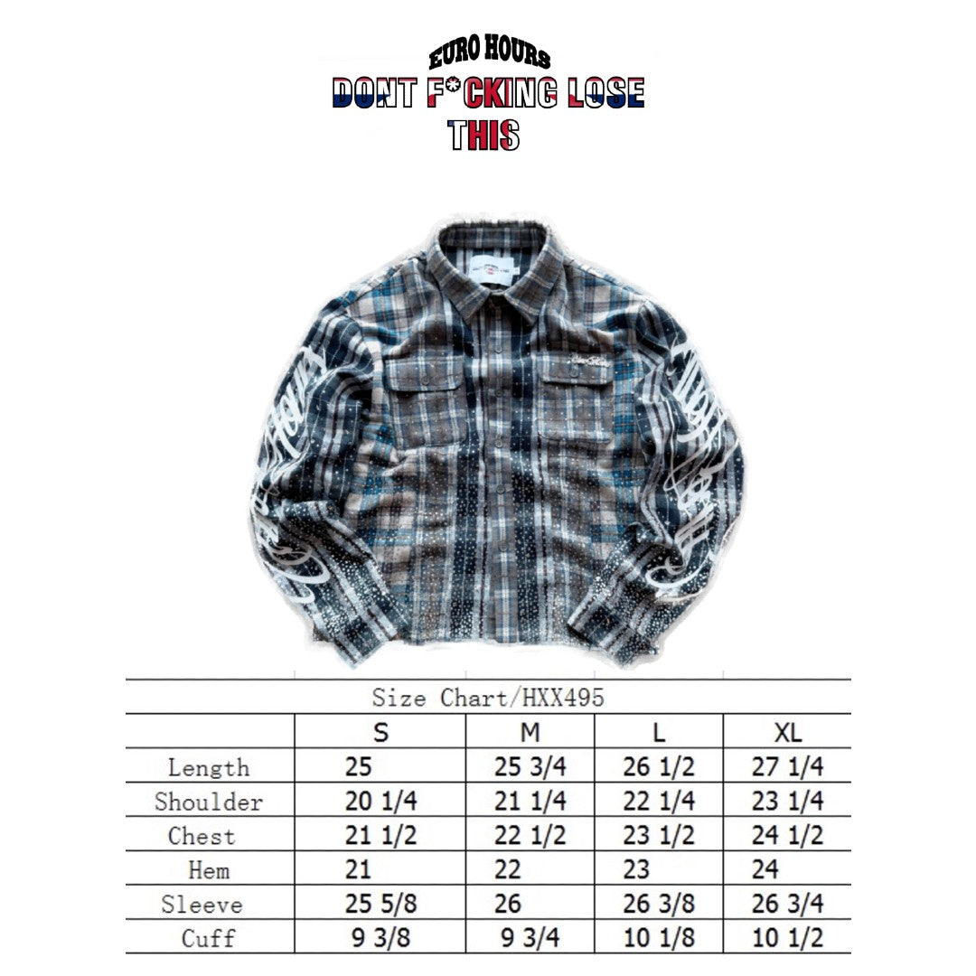 "STREETLIGHTS" RHINESTONE FLANNEL